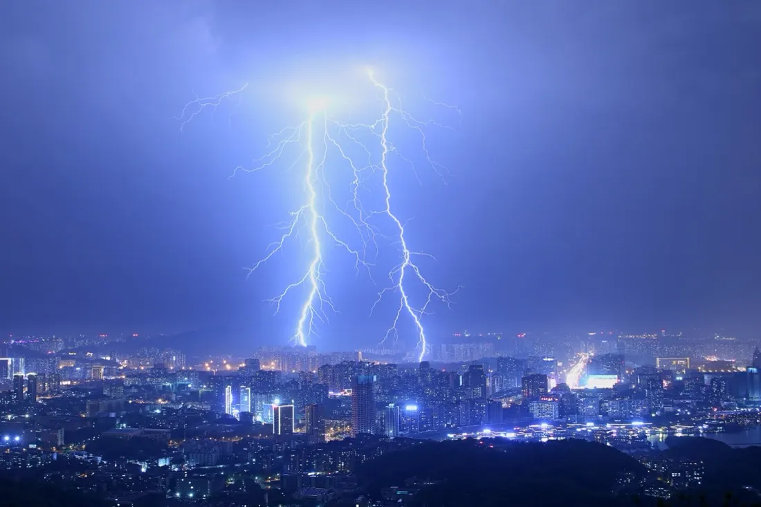 Lightning strikes illuminating a city skyline at night, representing the need for strategic flexibility